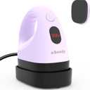 Mini Heat Press Machine, 3 Heat Settings& Fast Heating, 15 Mins Auto-Off, Insulated Safety Base, Mini Iron for Crafting, T Shirts, Hats, Heating Transfer Projects (Purple)