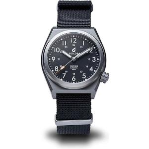 BOLDR Venture Automatic Watch for Men, 38mm Titanium Case, Nylon Strap, Water Resistant 200m