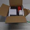 TV Stand with LED Lights, Entertainment Center with Open Shelves and Fabric Drawer, Media Console for 55 Inch TV, Television Stands for Living Room, Bedroom, Black (46.1 Inches)