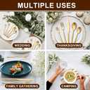Gold 20-Piece Silverware Set with Handle, Stainless Steel Flatware Set, Cutlery Set Mirror Polished, Dishwasher Safe, Service for 4