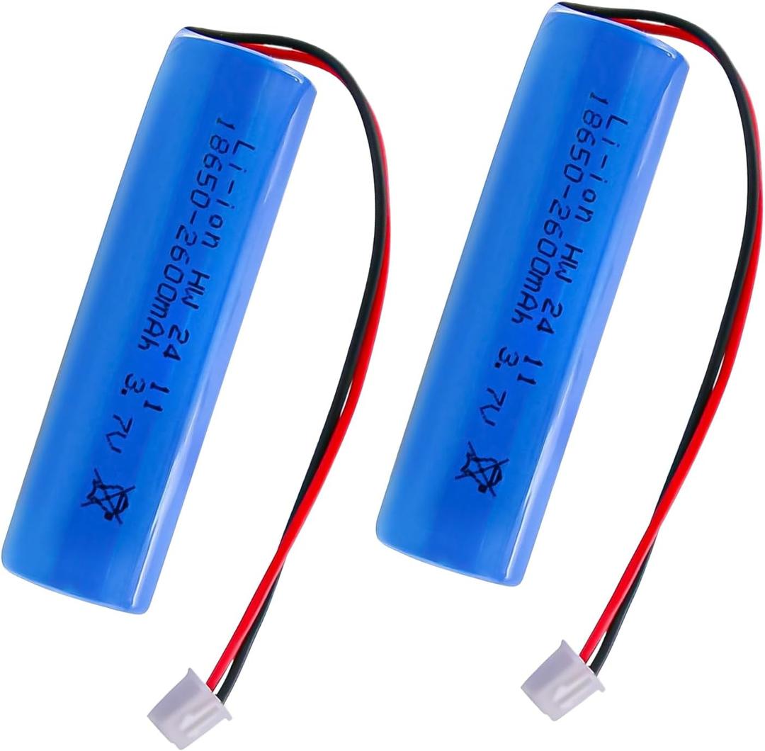 3.7V 18650 Battery 2600mAh High-Performance 3.7Volt 18650 Rechargeable Batteries with XH2.54 Connector for Flashlights, DIY Electronics Products,DIY Battery Pack, Toys ect,2pack