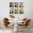 MUSM Colorful Dog Wall Art 3D Textured Impressionist Animal Printing for Kids Room Bedroom Livingroom Office Abstract Artwork Homedecor 8x10 Unframed