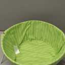 Easter Bamboo Basket GRN Stripe 12 in