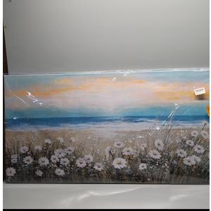 Belmrxne Large Ocean Art White and Blue Canvas Painting Modern Wall Decor Landscape Canvas Wall Art for Living Room Bedroom Dining Room Office Home Decor 30x60 inch