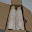 Hot Paper Cups_12 oz Disposable Insulated Corrugated Sleeve Ripple Wall Paper Cup 100 pcs,12oz Cups for DrinkHot Coffee Cups (Brown)