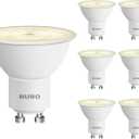 BUBO GU10 LED Bulb 6W Equivalent 50W, 2700K Soft White 650 Lumens, Non-Dimmable GU10 Bulb Replacement for Track Lighting, MR16 LED Bulb for Kitchen, Range Hood, Living Room, Bedroom, 6 Pack