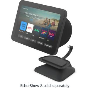 Echo Show 8 (3rd Gen) Adjustable Stand with USB-C Charging Port | Charcoal
