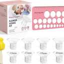 Flange Sizing Kit 3 in 1 with 8PCS Flange Inserts 15/17/19/21mm, Silicone Flanges Insert Kit for 24mm Flange/Shield, Pumping Essentials Kit for Moms (Pink)