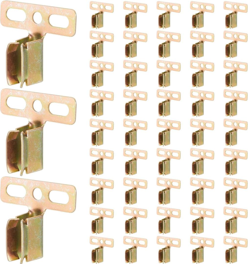 Hicarer 24 Pcs Steel Shutter Clips for Vinyl Shutters Hidden Installation Vinyl Shutter Clip Windows Accessories