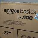 Amazon Basics 27 in IPS Monitor, Full HD 1080P, 75 Hz, Adjustable Stand, HDMI, Display Port, VGA Input, Built-in Speakers, VESA Compatible, Black