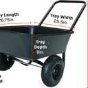 Garden Star 70019 Garden Barrow Dual-Wheel Residential Wheelbarrow Garden Cart