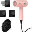 AINA Pro Salon Hair Dryer(New tech),2000W Blow Dryer with Diffuser Comb for Women | BLDC Hair Dryer | Brushless Motor 150,000 RPM | Ionic | LED Display | 4 Magnetic Attachments 110V/ALCI(Baby Pink)