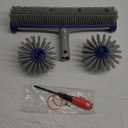 POOLAZA 360 Degree Pool Brush - Heavy Duty, Premium Bristle & Aluminum Handle for Inground & Above-Ground Pools (Blue)