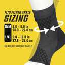 FUTURO Premium Compression Ankle Sleeve, Advanced Compression Sleeve with Low-Profile Construction, Moisture Wicking Knit Ankle Sleeve for Mild Tendonitis, Swelling, Soreness, Sprains, and Strains S/M