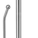SMARTAKE Paper Towel Holder, Paper Towel Dispenser Standing Weighted Base Non Slip, Spring Arm for Easy Tear, Stainless Steel Paper Towel Holder for Home Kitchen Countertop Tabletop, Silver
