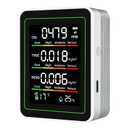 Indoor Air Quality Monitor, 5 in 1 Portable Smartair Quality Tester for CO2 | TVOC | HCHO | Temp | Hum for Home Cars Plants and Pets So On (White)