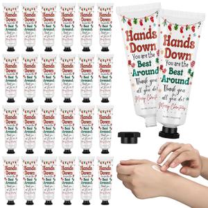 Loopeer 24 Pcs Christmas Hand Cream Gift Set Bulk Christmas Mini Hand Lotion for Women Travel Size Holiday Gifts Stocking Stuffer & Bulk Appreciation Gifts for Staff Employee Coworker Mom 30 ml
