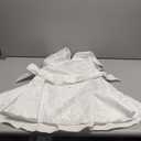 JUMISEE Embroidery Satin Homecoming Dress with Bow Modest Strapless Mini Dresses A Line Short Prom Dress Party Gown (Medium, White With 2 Side Bow)