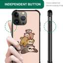 CARLOCA Compatible with iPhone 13 Pro Max Case,Sloth Stack Graphic Design Shockproof Anti-Scratch Drop Protection Case for iPhone 13 Pro Max