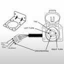 Nilight 4 Way Flat to 7 Way Round Blade Trailer Adapter Wiring Harness 4 Pin to 7 Pin Electrical Connect Wiring Plug Connector with Mounting Bracket for RV Truck Factory Tow Package