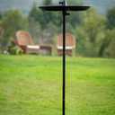 BirdsUP Bird Feeding Kit with Seed Catcher Tray and Single Pole, Reduces Fallen Seed Mess, Attracts Ground Feeding Birds, Easy to Clean Outdoor Design
