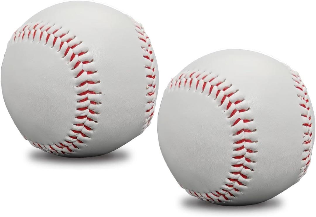 Blank Baseball Standard Official Size 9 inch Suitable for Youth League Practice Training Machine Pitching for Signature Adapt to Bat Play (2 Foam Baseball)