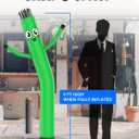 Inflatable Tube Man with Blower: 6 FT Tall Dancing Inflatable Tube Guy for Outdoor Decoration with Mini Blower Fan, for Mall Opening, Business Advertising, and Events (Green)
