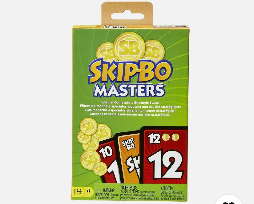 Multicolor Skip Bo Masters Game with Special Strategy Coins for Family Fun