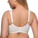 DotVol Women's Full Figure Minimizer Bras Comfort Large Busts Wirefree Non Padded Plus Size Bra (White)