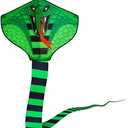 4 Pack Kites - Large Fire Dragon Kite Green Snake Devil Fish Red Mollusc Octopus with Long Colorful Tail for Kids Adults Outdoor Game Activities
