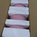 Fivenl 5 Pcs Metal Pleated Cylinder Pedestal Stands for Party, Heavy Duty Pink Round Cake Pedestal Stand Flower Plant Display Plinth Pillars for Wedding Birthday Event Decor (Pink)