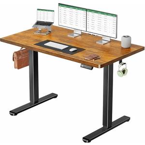 Marsail Electric Standing Desk with One-Piece Desktop,55 x 30 inch Height Adjustable Office Gaming Computer Desk with Deeper Tabletop,Home Office Stand up Desk with 4 Memory Presets, 2 Packages