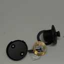 Black Bathtub Tub Drain Conversion Kit Assembly, Wellup Lift and Turn Twist Tub Drain Trim Kit with Two-Hole Overflow Faceplate, Matte Black