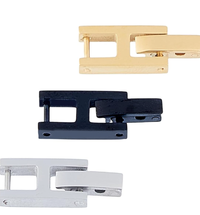 SUPERFINDINGS Stainless Steel Watch Extension Clasp Square Quick Release Replacement Metal Strap Watch Necklace Bracelet Extender Fold Over Jewelry Clasps