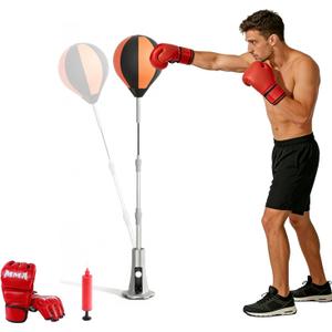Punching Bag with Stand, Fast Bounceback Reflex Boxing Bag for Adults, Height Adjustable Speed Bag for Training, Improve Reflexes & Stamina, Home Fitness Equipment