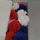 SITUMEIZI 12 Pcs Artificial Chrysanthemums Flowers Patriotic Red White Blue Fake Mums Silk 4th of July Decorations Memorial Day Table Centerpiece Floral Arrangement for Home Kitchen Wedding