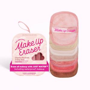 7-Day Set, Erase All Makeup with Just Water, Including Waterproof Mascara, Eyeliner, Foundation, Lipstick, Sunscreen, and More! 7ct (7 Count (Pack of 1), Sweet Cheeks Neutrals)