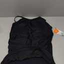 Womens Tankini Tops High Neck Bathing Suit Tops Slim Fit Ruched Swim Tops Only UPF50+
 (Medium, Black)