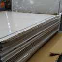 Sunnyglade 24-Pack Drop Ceiling Tile 2ft x 2ft, Smooth White PVC Ceiling Panel 24 x 24in, 7mm thicknesses Waterproof Reusable and Fire-Rated, 48 Sq. Ft (12, White)