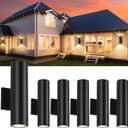 6 Pack 14inch Outdoor LED Wall Lights,Day White 4000K 1800LM Up&Down Outdoor Wall Light Aluminum Body Waterproof IP65 E26 Base led Porch Light for Wall Patio Garage Garden.