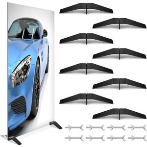 Tandefio 16 Pcs/4 Sets Spider Feet Board Sign Holder Base Adjustable Heavy Duty Metal Floor Mount Standing Sign Holder for Business Store Board Display Show (Base Only)