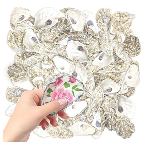 YOUKE OLA 50PCS Oyster Shells 3"4" Oyster Shells Bulk Oyster Shells for Home Decor Vase Filler, Ornaments, DIY Arts and Crafts Sea Shells, Deeper Shells