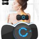 Tens Black Unit with 2 Pads,EMS Microcurrent Mini Massager Machine,Low Frequency Multi Function Physiotherapy Instrument Muscle Stimulator,Full Body Pain Relief Therapy Device