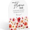 Acrylic Wedding Signs Flower Bar Sign for Ceremony and Reception, 6x8" Arch Acrylic Table Decor, Love Is In Bloom & Baby In Bloom Decorations for Baby Shower Bridal Shower Engagement Party