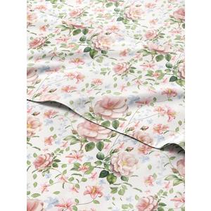 CGK Unlimited Floral Sheets - Pink Floral Rose Bed Sheet Set - 1 Flat, 1 Fitted & 2 Pillowcases w/Deep Pockets - Wrinkle & Fade Free - Boho Botanical Bedding - Ultra-Soft, Breathable and Cooling (Queen, 19 - Secret Garden)