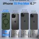 Faiono Magnetic for iPhone 15 Pro Max Case [Full Camera Protection][Military-Grade Protection][Compatible with MagSafe] Shockproof Protective Slim Phone Case for iPhone 15 Pro Max, Forest Green