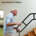 ROTHLEY Hand Rails for Outdoor Steps,Hand Rails for Elderly Porch Railing Deck Hand Rail Wall Mount Stair Hand Grab Bars U-Shape Safety Handle
