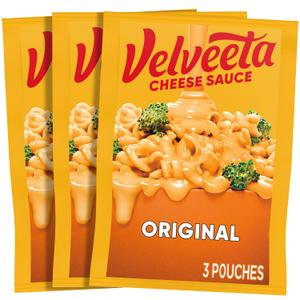 Velveeta Original Cheese Sauce Pouches, 3 ct Box with 4 oz Pouches