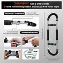 Chest Workout Equipment, Twister arm Trainer, Adjustable 5 Resistance Levels Ergonomic Home Gym Equipment, Chest Workout Equipment for Daily Fitness and Muscle Building Training (Balck&Red 66-77-88-99-110lb)