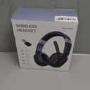 Trucker Bluetooth Headset with Dongle, Wireless Headsets with Noise Cancelling Microphone, 50+Hrs HD Talktime Bluetooth Headphones with Detachable Earpad/Single+Dual Mode for Office/Driving (Onyx Black)